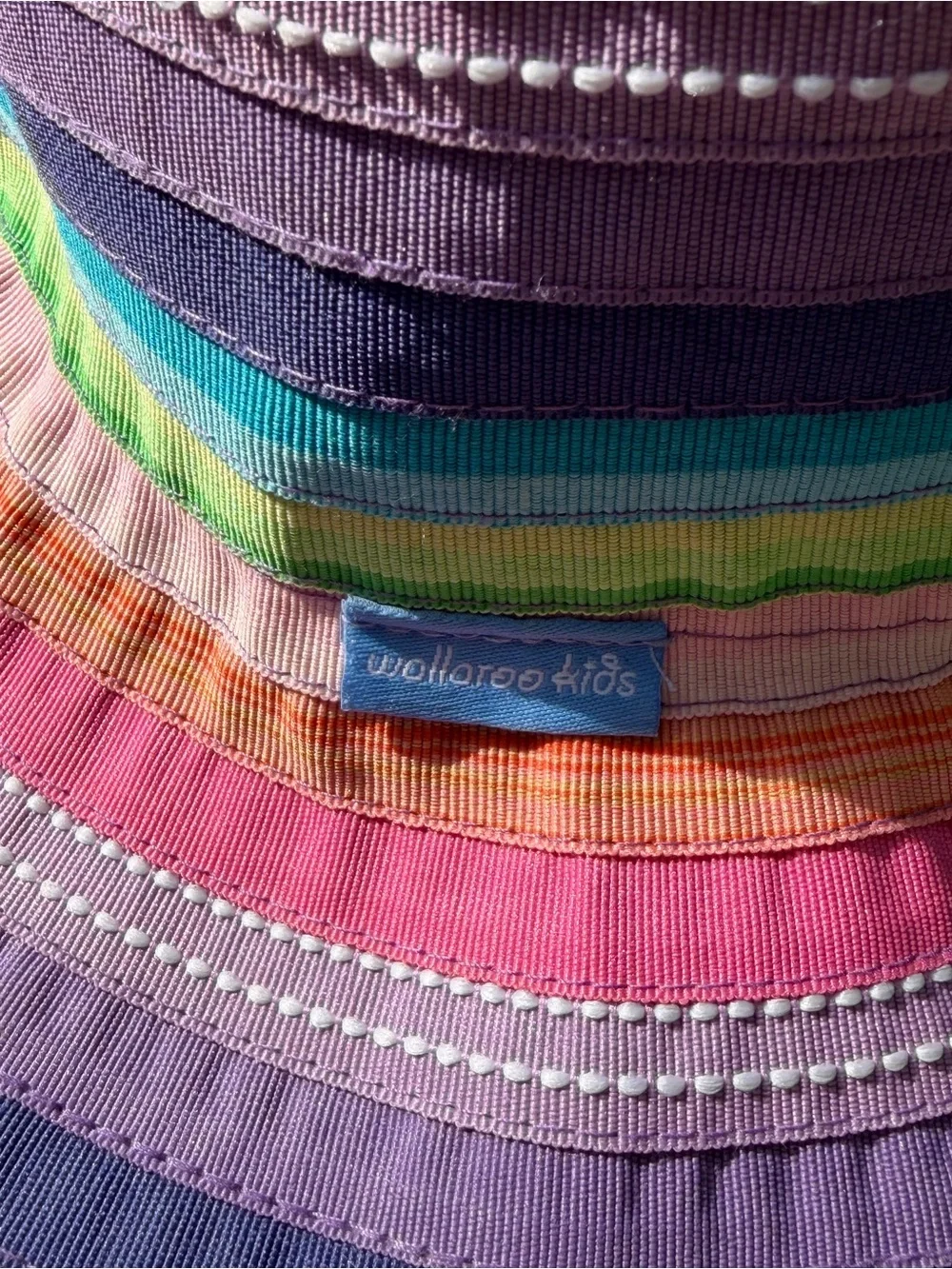 Wallaroo Kids Lids Rainbow Striped Sun Hat - Multicolor